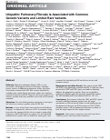 Cover page: Idiopathic Pulmonary Fibrosis Is Associated with Common Genetic Variants and Limited Rare Variants.