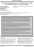 Cover page: Creation and Implementation of an EMS Elective for Final-Year Medical Students: A 5-year Evaluation