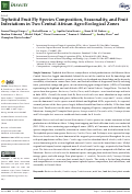 Cover page: Tephritid Fruit Fly Species Composition, Seasonality, and Fruit Infestations in Two Central African Agro-Ecological Zones