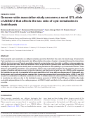 Cover page: Genome-wide association study uncovers a novel QTL allele of AtS40-3 that affects the sex ratio of cyst nematodes in Arabidopsis