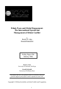 Cover page: Policy Paper 20: Ethnic Fears and Global Engagement: The International Spread and Management of Ethnic Conflict