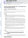 Cover page: Telomere length and health outcomes: A two-sample genetic instrumental variables analysis