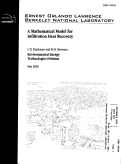 Cover page: A Mathematical Model for Infiltration Heat Recovery