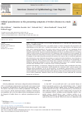 Cover page: Orbital pseudotumor as the presenting symptom of Crohn's disease in a male child