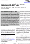 Cover page: BCG as an Innovative Option for HCC Treatment: Repurposing and Mechanistic Insights.