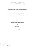 Cover page: Structural Engineering of Optical Nanomaterials