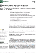Cover page: Recent Advances in and Application of Fluorescent Microspheres for Multiple Nucleic Acid Detection.
