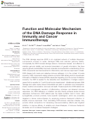 Cover page: Function and Molecular Mechanism of the DNA Damage Response in Immunity and Cancer Immunotherapy