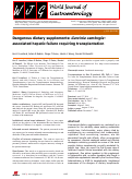 Cover page: Dangerous dietary supplements: Garcinia cambogia-associated hepatic failure requiring transplantation