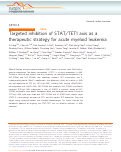 Cover page: Targeted inhibition of STAT/TET1 axis as a therapeutic strategy for acute myeloid leukemia.