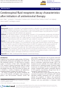 Cover page: Cerebrospinal fluid neopterin decay characteristics after initiation of antiretroviral therapy