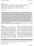 Cover page: Immunogenetics of lithium response and psychiatric phenotypes in patients with bipolar disorder.