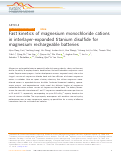 Cover page: Fast kinetics of magnesium monochloride cations in interlayer-expanded titanium disulfide for magnesium rechargeable batteries