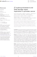 Cover page: 27-hydroxycholesterol and DNA damage repair: implication in prostate cancer.