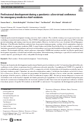 Cover page: Professional development during a pandemic: a live virtual conference for emergency medicine chief residents