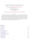 Cover page: SPath: A Path Language for XML Schema