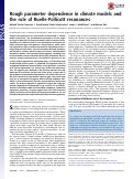 Cover page: Rough parameter dependence in climate models and the role of Ruelle-Pollicott resonances.