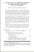 Cover page: Constitutional gerrymandering against abortion rights: Nifla V. Becerra