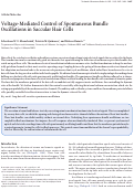 Cover page: Voltage-Mediated Control of Spontaneous Bundle Oscillations in Saccular Hair Cells