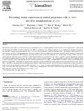 Cover page: Revisiting nestin expression in retinal progenitor cells in vitro and after transplantation in vivo