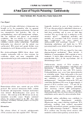 Cover page: A Fatal Case of Tricyclic Poisoning – Cardiotoxicity