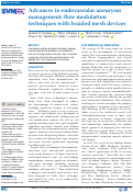 Cover page: Advances in endovascular aneurysm management: flow modulation techniques with braided mesh devices