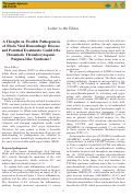 Cover page: A Thought on Possible Pathogenesis of Ebola Viral Hemorrhagic Disease and Potential Treatments: Could it Be Thrombotic Thrombocytopenic PurpuraâLike Syndrome?