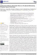 Cover page: Quinacrine Induces Nucleolar Stress in Treatment-Refractory Ovarian Cancer Cell Lines