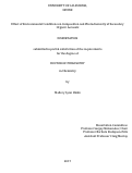 Cover page: Effect of Environmental Conditions on Composition and Photochemistry of Secondary Organic Aerosols