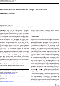 Cover page: Harmonic Wavelet Transform and Image Approximation