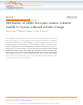 Cover page: Attribution of 2020 hurricane season extreme rainfall to human-induced climate change