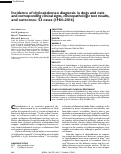 Cover page: Incidence of chyloabdomen diagnosis in dogs and cats and corresponding clinical signs, clinicopathologic test results, and outcomes: 53 cases (1984-2014).