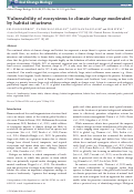 Cover page: Vulnerability of ecosystems to climate change moderated by habitat intactness