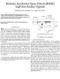 Cover page: Berkeley Accelerator Space Effects (BASE) Light Ion Facility Upgrade