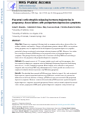 Cover page: Placental corticotrophin-releasing hormone trajectories in pregnancy: Associations with postpartum depressive symptoms.