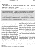 Cover page: KIR haplotypes are associated with late-onset type 1 diabetes in European–American families