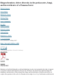 Cover page: Biogeochemistry drives diversity in the prokaryotes, fungi, and invertebrates of a Panama forest