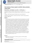 Cover page: Very low doses of heavy oxygen ion radiation induce premature ovarian failure