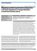 Cover page: Mapping spatial organization and genetic cell-state regulators to target immune evasion in ovarian cancer