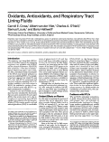 Cover page: Oxidants, Antioxidants, and Respiratory Tract Lining Fluids