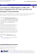 Cover page: Correction to: Differentiation of RPE cells from integration-free iPS cells and their cell biological characterization.