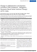 Cover page: Changes in Inflammation and Immune Activation With Atazanavir-, Raltegravir-, Darunavir-Based Initial Antiviral Therapy: ACTG 5260s