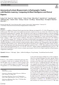 Cover page: Automating Scoliosis Measurements in Radiographic Studies with Machine Learning: Comparing Artificial Intelligence and Clinical Reports