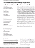 Cover page: Wavelength optimization for rapid chromophore mapping using spatial frequency domain imaging