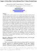 Cover page: Impact of Solar Heat Gain on Radiant Floor Cooling System Design