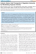 Cover page: Cationic Amino Acid Transporter-2 Regulates Immunity by Modulating Arginase Activity