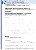 Cover page: Detail-oriented visual processing style: Its role in the relationships between early life adversity and hoarding-related dysfunctions.