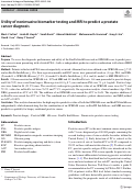 Cover page: Utility of noninvasive biomarker testing and MRI to predict a prostate cancer diagnosis.