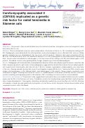 Cover page: Cardiomyopathy associated 5 (CMYA5) implicated as a genetic risk factor for radial hemimelia in Siamese cats.