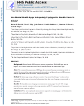 Cover page: Are Mental Health Apps Adequately Equipped to Handle Users in Crisis?